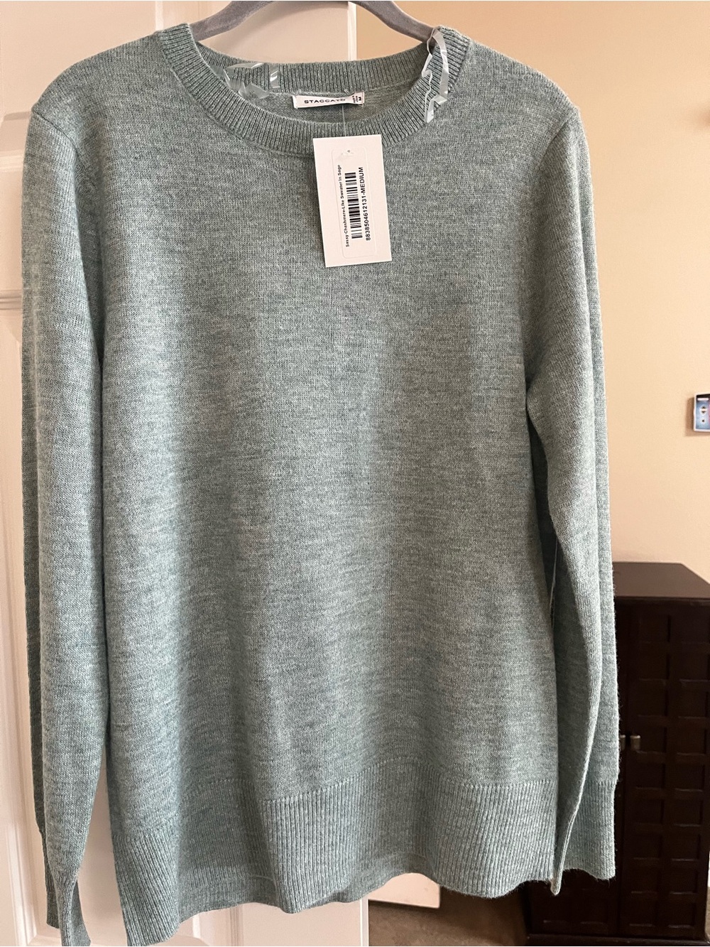 Staccato Crewneck Light weight Sweater in Sage